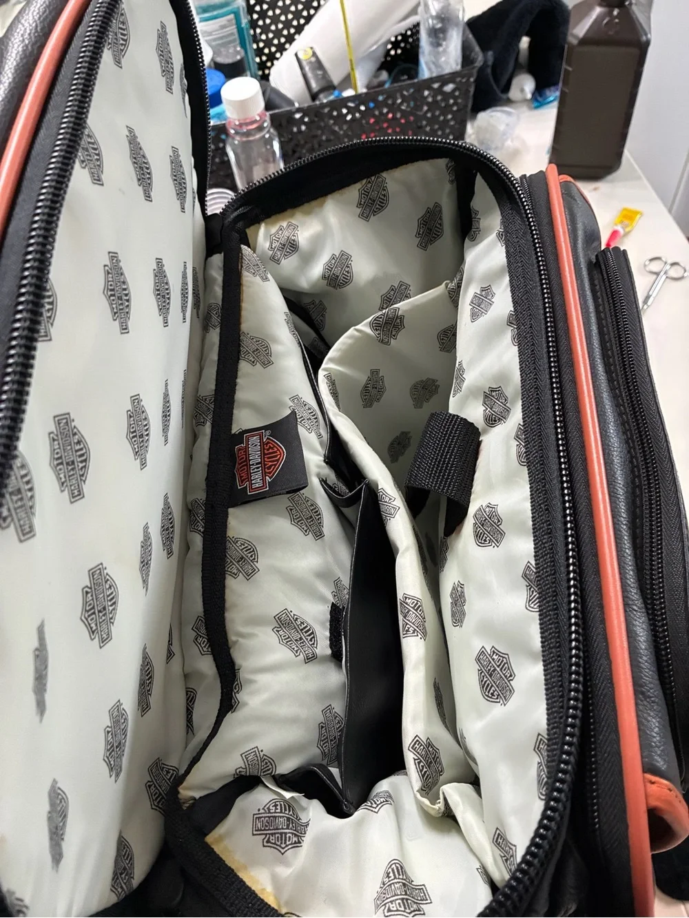 Harley-Davidson Black and Orange Travel Backpack Bag New With Tags